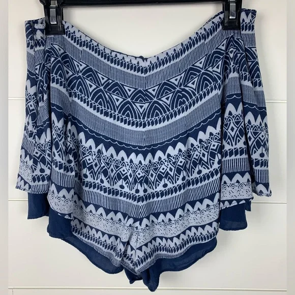 Free People Women’s Lost Temple High Rise Skort Shorts Navy Size 8 - Picture 6 of 13